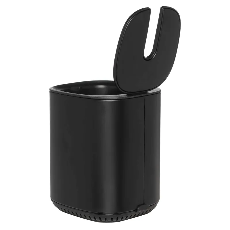 Ерш туалетный, 38 см, с автоматической подставкой, пластик/металл, черный, Total black, image-2