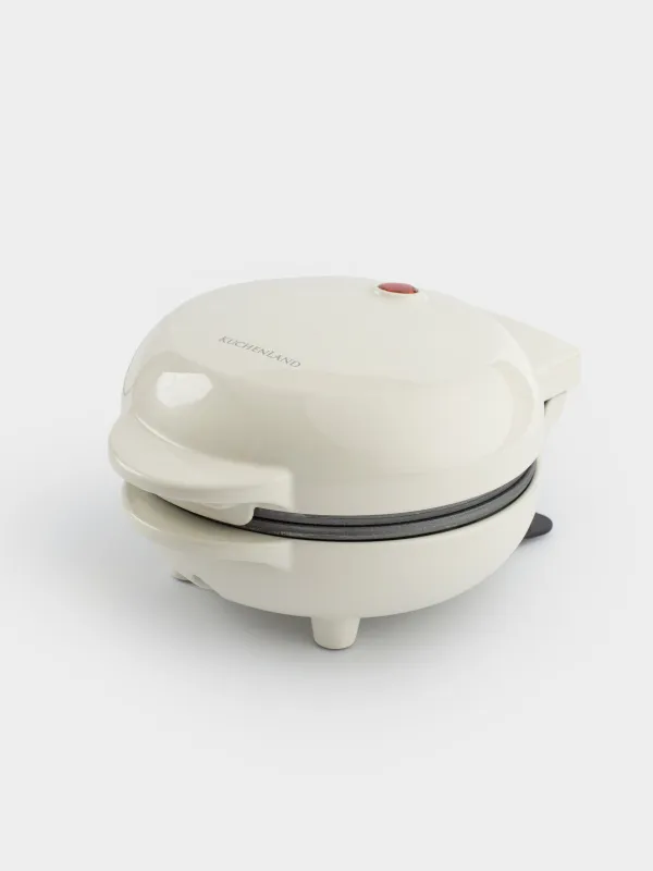 Вафельница, электрическая, 550 Вт, бакелит/металл, бежевая, Снежинка, Laneri