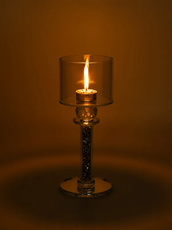 Подсвечник, 25 см, для цилиндрической свечи, Lux crystal, image-5