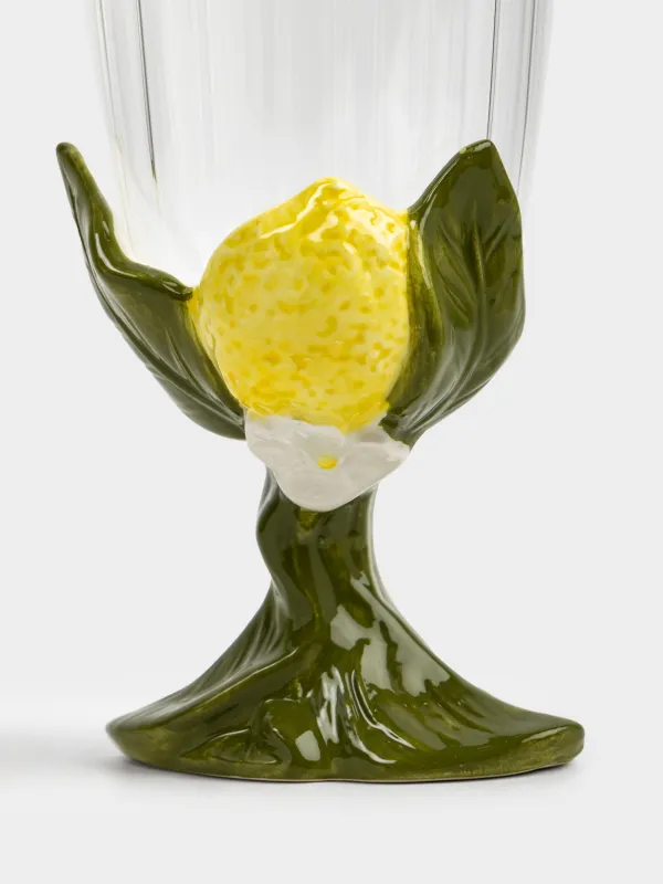 Бокал-кубок для вина, мл, стекло/керамика, Лимон, Sicily, image-2