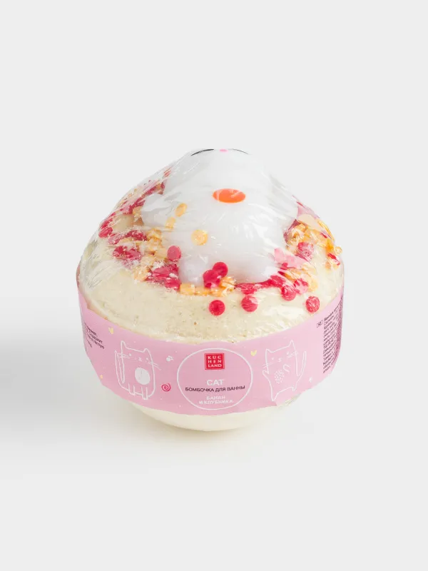 Бомбочка для ванны, с игрушкой, Банан и клубника, Cat, image-2