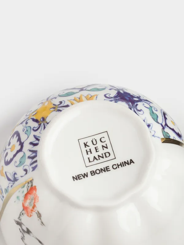 Сахарница, 10 см, 160 мл, фарфор N, бело-золотистая, Кинцуги, Revival, image-4