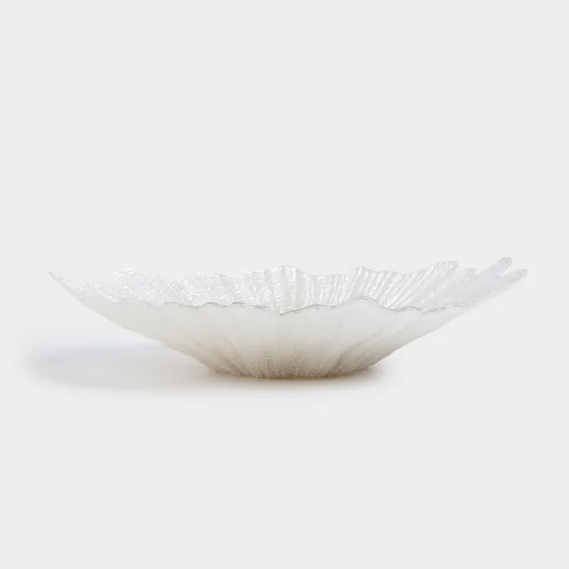 Жеміс вазасы, 32х6 см, шыны Р, сүт түстес/шампан, Verge