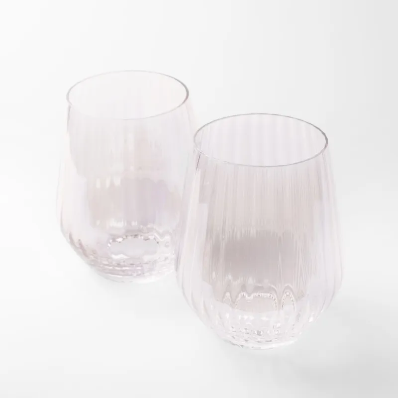 Стақан, 11 см, 450 мл, 2 дана, шыны, інжу-маржан, Lombardy R polar, image-1