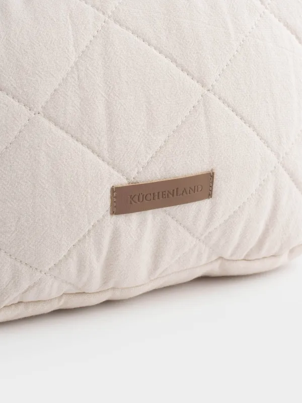 Косметикалық сөмке, 32х18 см, сырылған, мақта, сарғылт-қоңыр, Stitch cotton, image-2