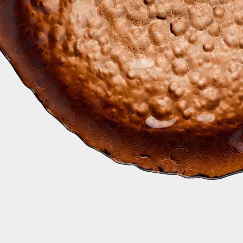 Тарелка обеденная, 28 см, стекло, коричневый градиент, Nautilus color, image-2