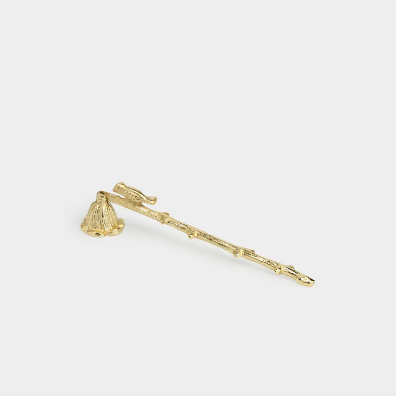 Шамды сөндіруге арналған қақпақ, 24 см, металл, алтын, гүл, Paradise garden