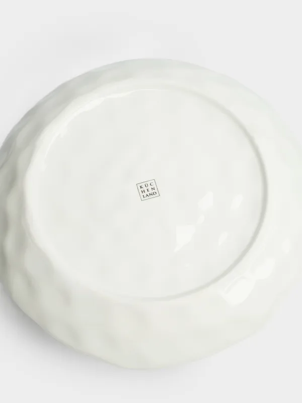 Тарелка обеденная, 28 см, Груши и сливы на ветке, Crumple print, image-4