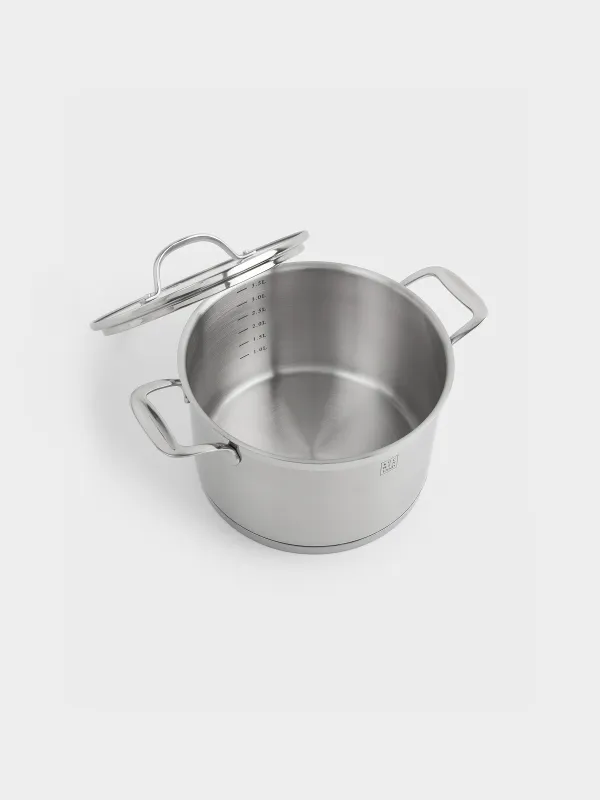 Кәстрөл, 20 см, 3,8 л, қақпағы бар, Silver Stone, image-3