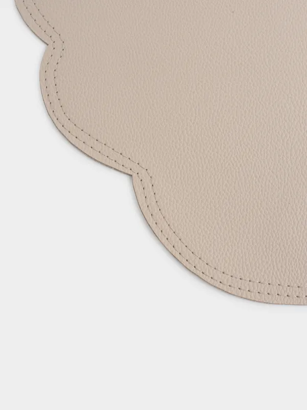 Салфетка под приборы, 33х45 см, ПВХ, фигурная, бежевая, Rock, image-3