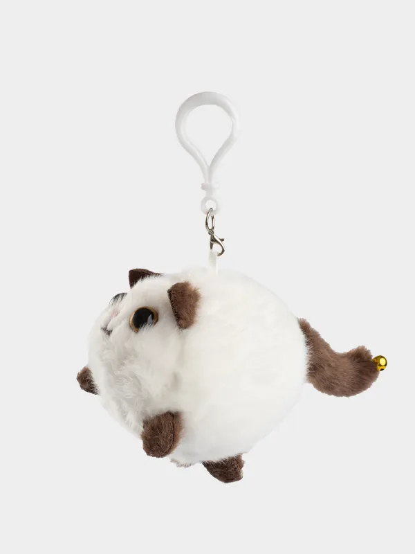 Салпыншақ, 9 см, жұмсақ, бұралатын, полиэстер/пластик, ақ, Мысық, Cat, image-2