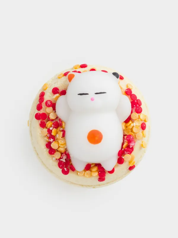 Бомбочка для ванны, с игрушкой, Банан и клубника, Cat, image-0