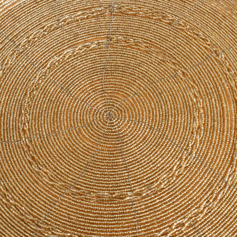 Аспаптарға арналған майлық, 36 см, моншақ, дөңгелек, алтын, Circle beads, image-2