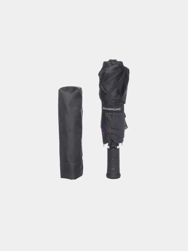 Қолшатыр, 59 см, жиналмалы, Автоматты, фонарьмен, эпонж, қара, Ray light, image-4