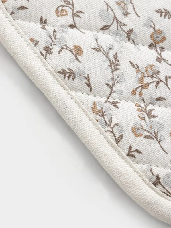 Прихватка, 20х20 см, хлопок, квадратная, молочная, Винтажные цветы, La flore, image-3