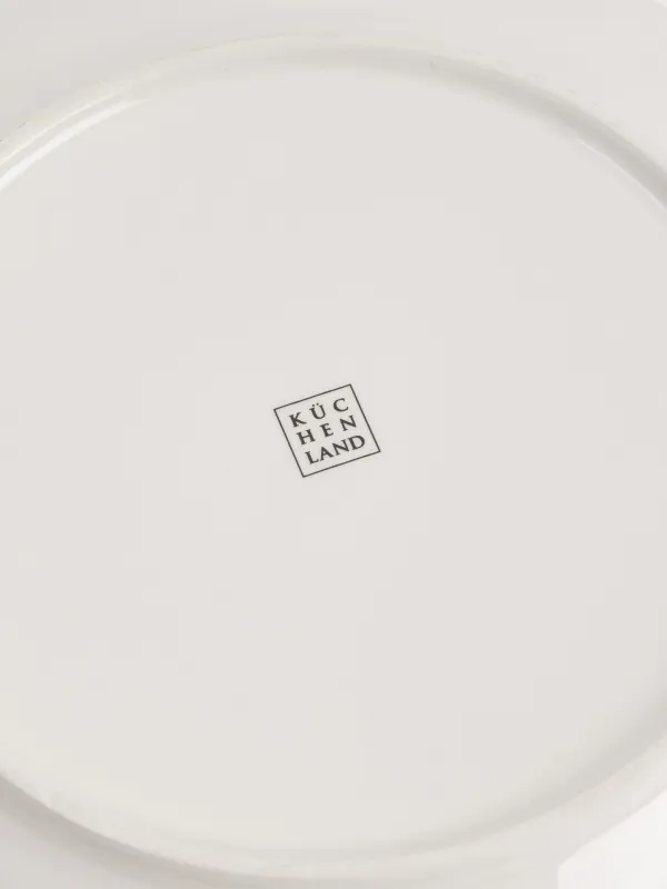 Түскі ас тәрелкесі, 27 см, керамика, ақ, Қарлы ормандағы бұғылар, Woodland story, image-5