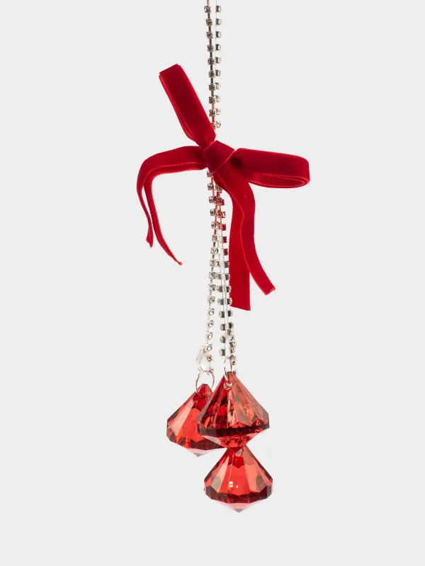 Шырша ойыншығы, 3 см, акрил, қызыл, Кристалдар, Ice crystal, image-0