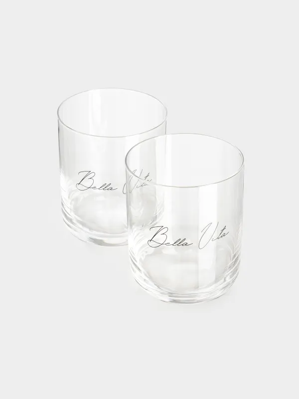 Стакан, 10 см, 380 мл, 2 шт, кристальное стекло, Bella Vita, Foligno                  , image-1