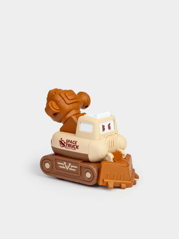 Ойыншық, 12х11 см, пластик, қоңыр, Бульдозер, Traffic, image-3