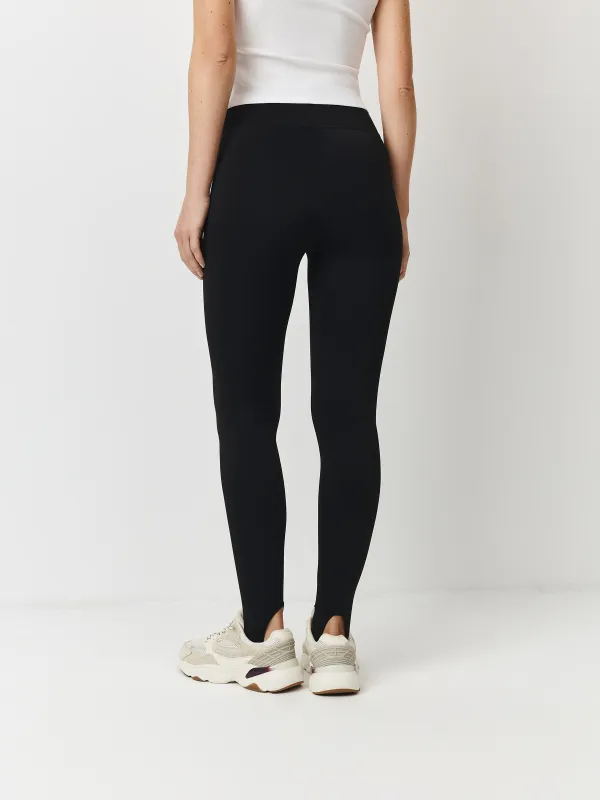 Әйелдер леггинстері, спорттық, size M, жолақтары бар, полиэстер/эластан, қара, Rayssa, image-4