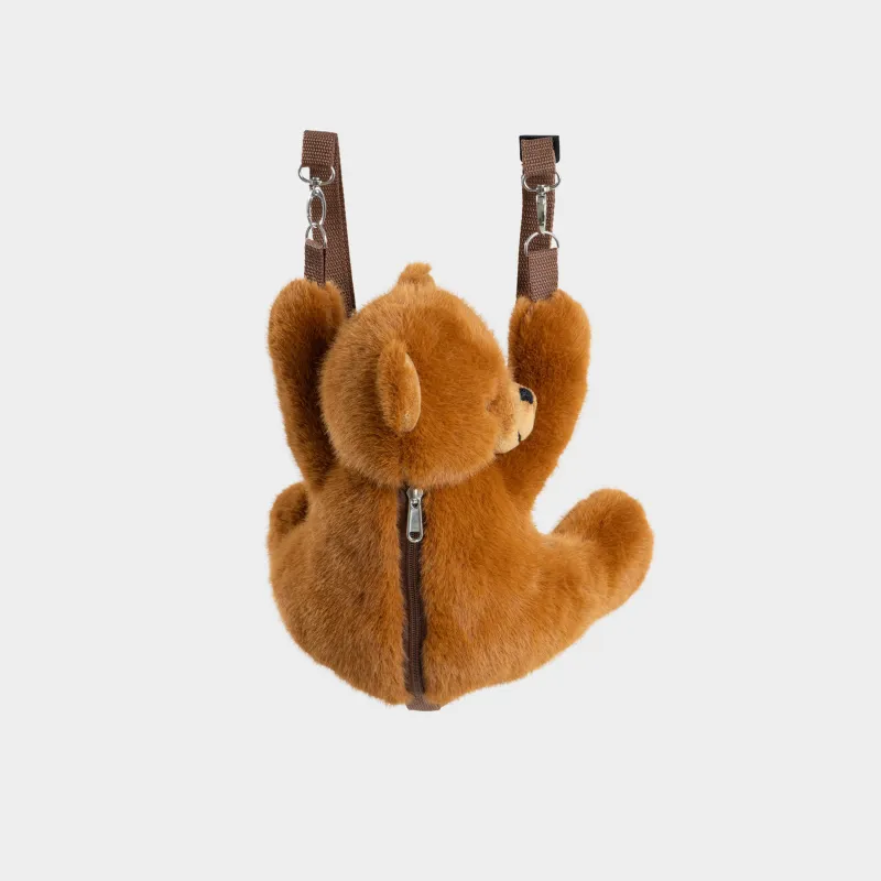 Рюкзак, 30х20 см, детский, полиэстер, коричневый, Спящий медведь, Bear