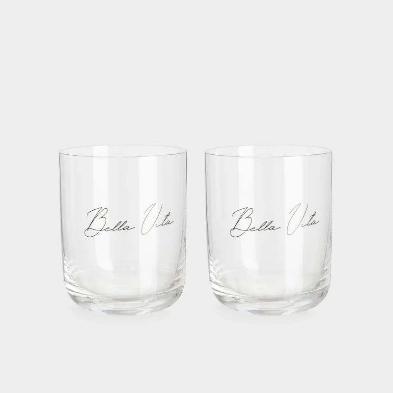 Стақан, 10 см, 380 мл, 2 дана, хрусталь шыны, Bella Vita, Foligno