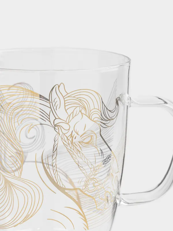 Кружка, 580 мл, Лошади, Horse gold, image-2
