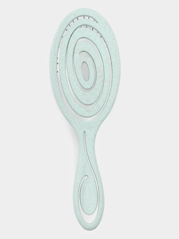 Шашқа арналған массаж тарағы, 22 см, өсімдік талшығы/пластик, жасыл-көк, Zipo, image-1