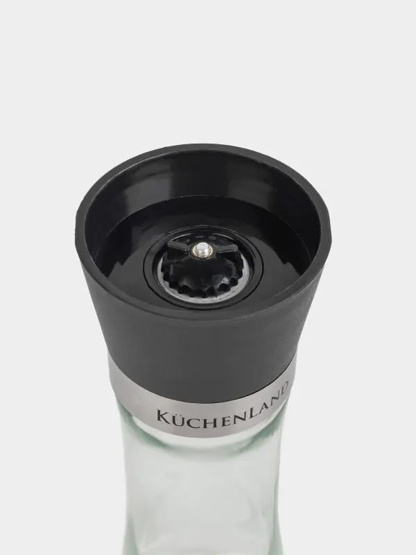 Дәмдеуіш диірмені, 19 см, механикалық, шыны / пластик, қара, Extra-light, image-2