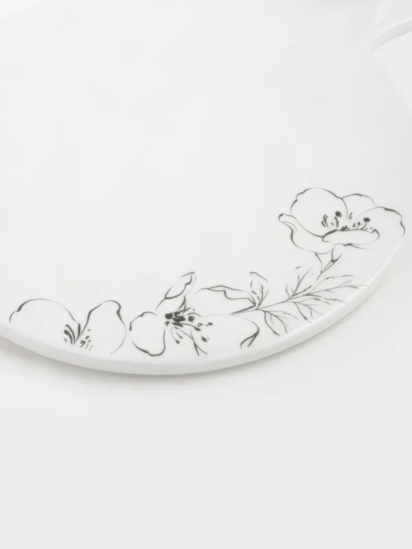 Ыстыққа арналған тұғыр, 23х18 см, тұтқасы бар, керамика/тығын, ақ, құс, Paradise garden, image-3