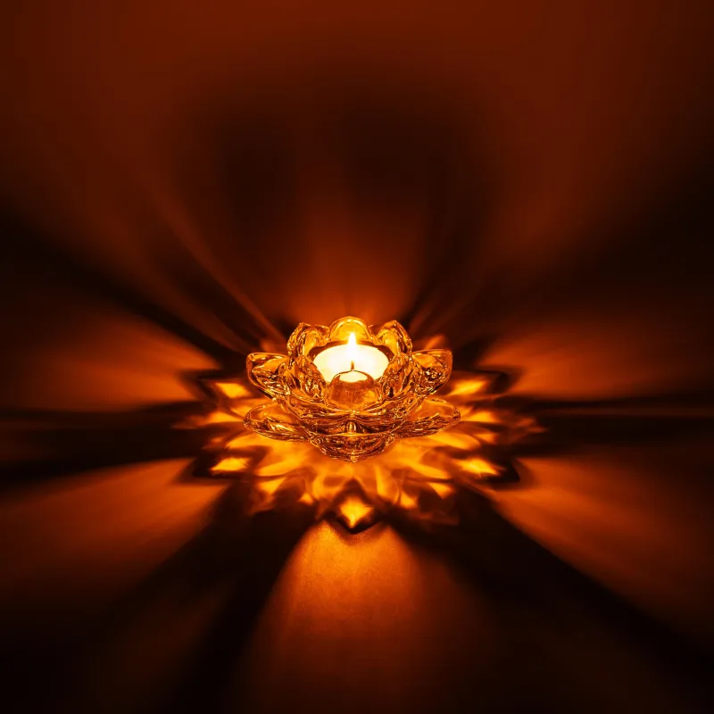 Подсвечник, 12x5 см, для чайной/тонкой свечи, стекло, Лотос, Lotus, image-7