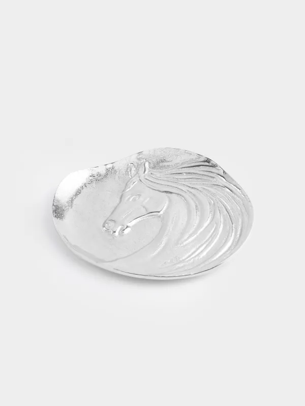 Сәндік ыдыс, 18х21 см, металл, күміс, Жылқы, Horse silver, image-1