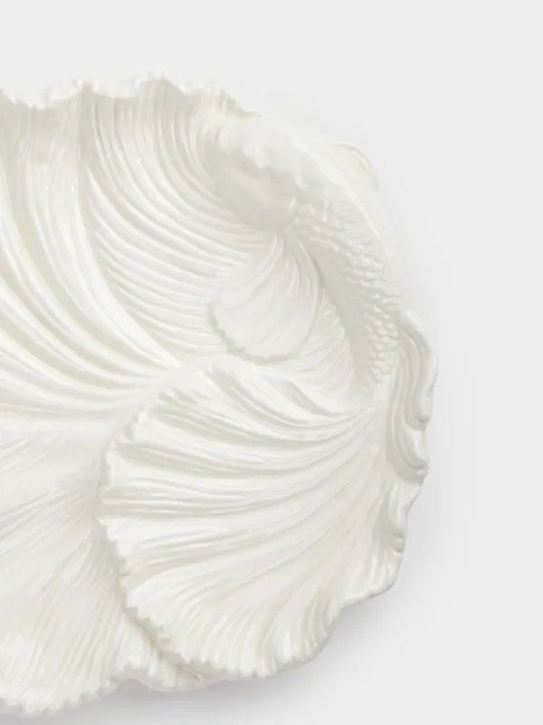 Сәндік ыдыс, 23х см, керамика, сүт түстес, Балық, Goldfish, image-6