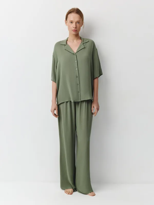 Әйелдер шалбары, өлшемі S, вискоза, жасыл, Julie, image-2