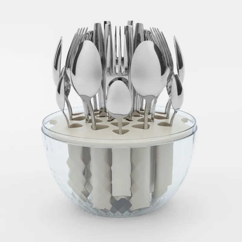 Столовые приборы, 6 перс, 24 пр, в подставке, сталь/пластик, Яйцо, Jakarta, image-1