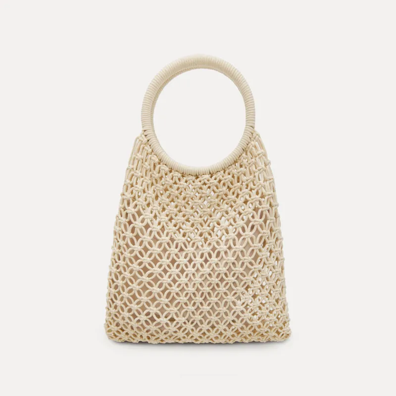 Сумка пляжная, 35х28 см, плетеная, полиэстер, молочная, Stintino