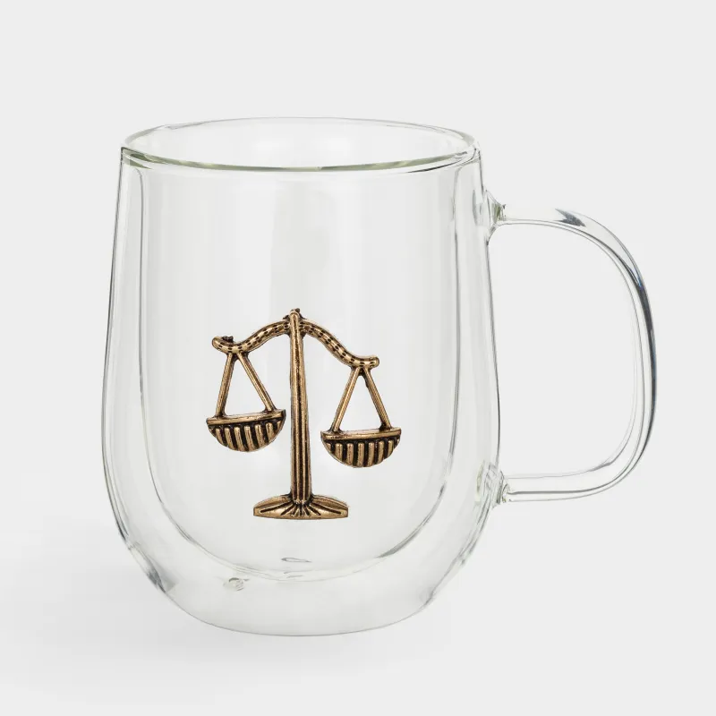 Саптыаяқ, 350 мл, металлдан жасалған шыны, алтын, Таразы, Air zodiac, image-0