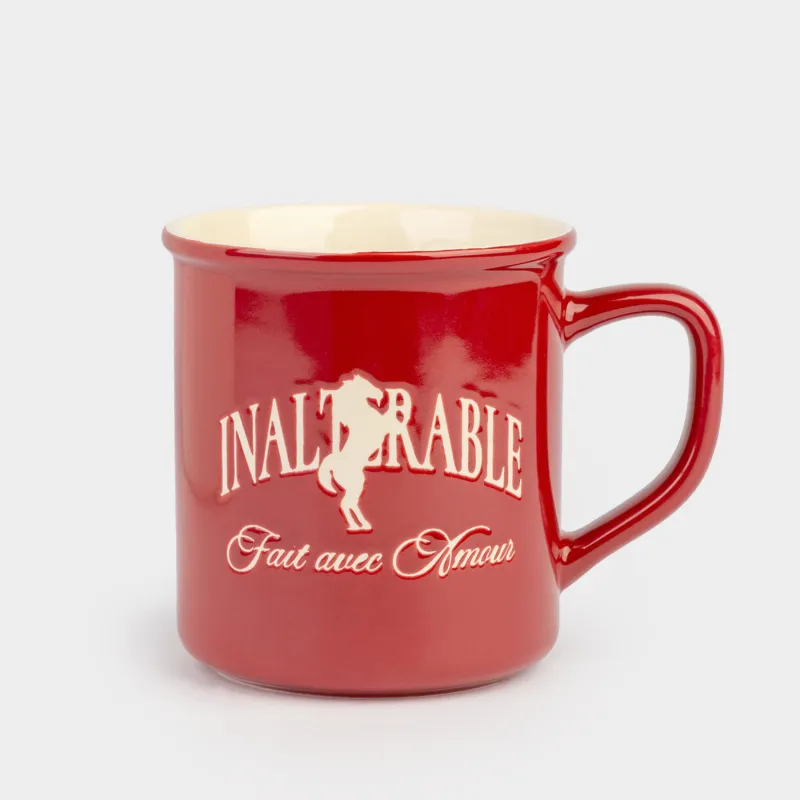 Саптыаяқ, 430 мл, фарфор N, қою қызыл және сүт түстес, Жылқы, Great horse