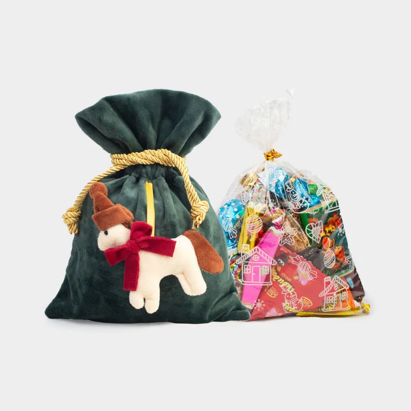 Кәмпиттер салынған қап, 20х28 см, 200 гр, ассорти, Жылқы, Sweet christmas