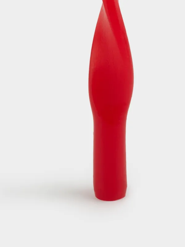 Свеча, 20 см, 2 шт, тонкая, красная, Спираль, Spiral shape, image-2