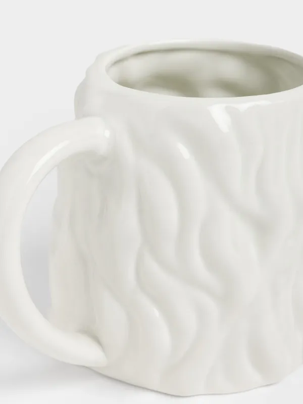 Кружка, 670 мл, фарфор P, молочно-золотистая, Лев, Leo, image-3