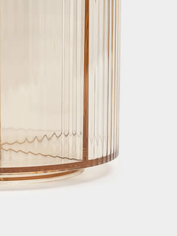 Косметикаға арналған органайзер, 15х10 см, 4 бөлім, айналмалы, пластик, кәріптас, Ribby color, image-3