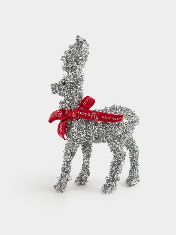 Мүсінше, 32 см, металл, күміс, Бұғы, Deer sparks, image-1