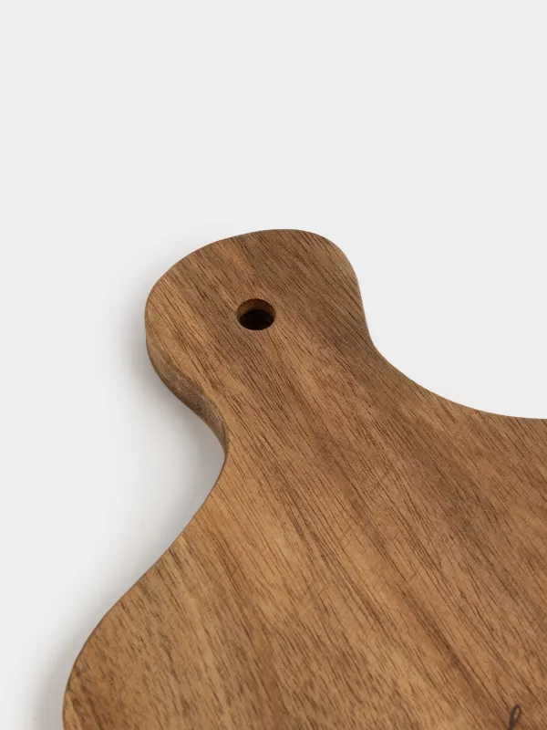 Доска разделочная, 23х30 см, с ручкой, дерево, фигурная, Comfort, Noble tree, image-6