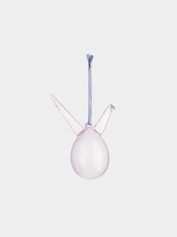 Сәндік салпыншақ, 9х13 см, шыны, түрлі-түсті, құлақтары бар Пасха жұмыртқасы, Flora Easter, image-0