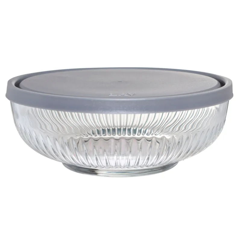 Салат ыдысы, 20х7 см, 1,4 л, қақпағы бар, шыны Р / пластик, Мадейра