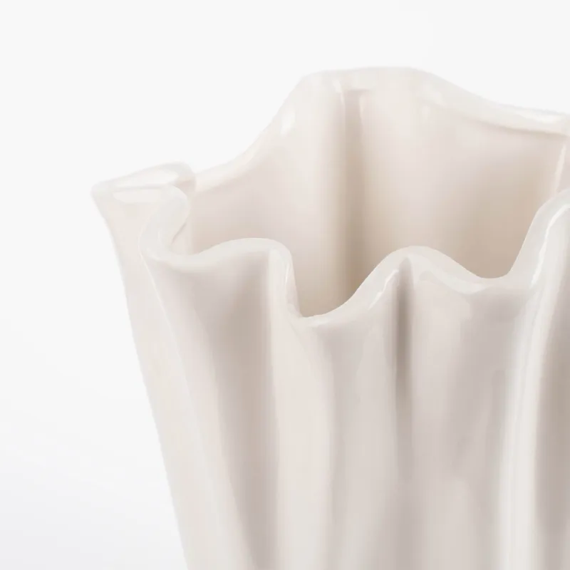 Ваза для цветов, 24 см, керамика, Crumple, image-3