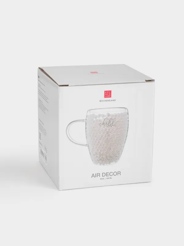 Кружка, 330 мл, стекло Б/пластик, с жемчужинами внутри, Chill, Air decor, image-3
