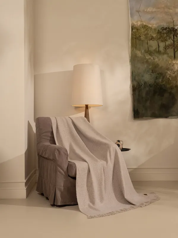 Көрпе, 130х170 см, шашағы бар, полиэстер, ашық қоңыр, Neutral, image-1