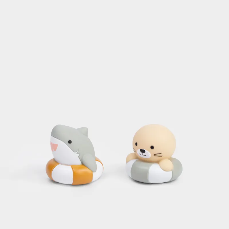 Шомылуға арналған ойыншықтар жинағы, 2 зат, 6 см, жарықтандырылған, ПВХ, түрлі-түсті, Теңіз тұрғындары, Aquatic animals